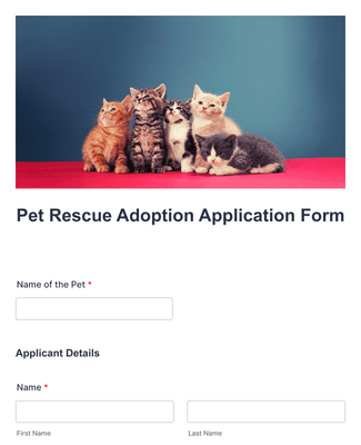 Cat Adoption Application Form Template Jotform