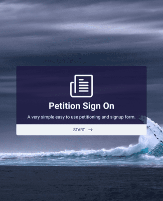 Form Templates: Petition Signup Form