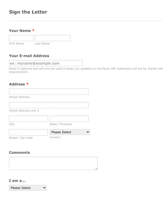 Petition Signup Form Template | Jotform