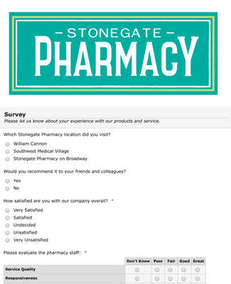 Pharmacy Service Satisfaction Survey