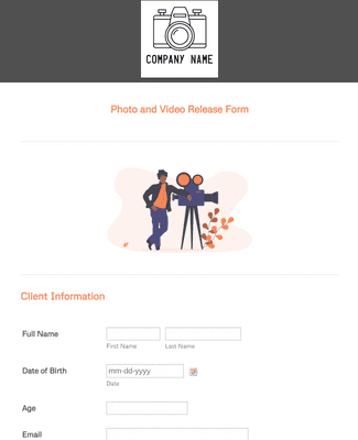 Form Templates: Photo and Video Release Form