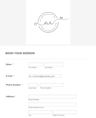 Photography Mini Session Questionnaire Form Template | Jotform