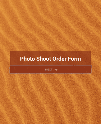 Photo Shoot Order Form
