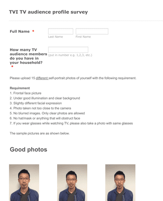 Form Templates: Photo upload template