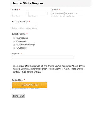 Competition Entry Form Template JotForm