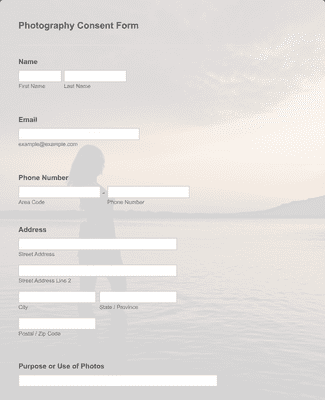 Photography Consent Form Template | Jotform