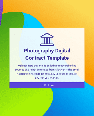 Photography Contract Form