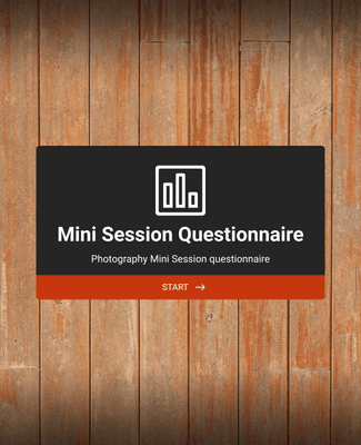 Photography Mini Session Questionnaire Form