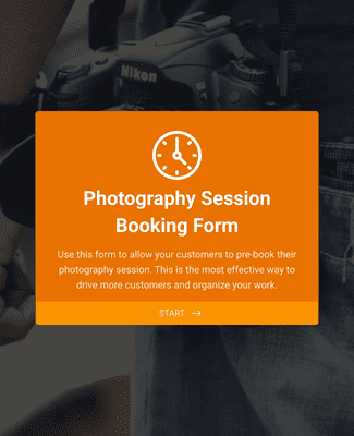 Photo Shoot Booking Form