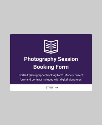 Form Templates: Photoshoot Session Booking Form