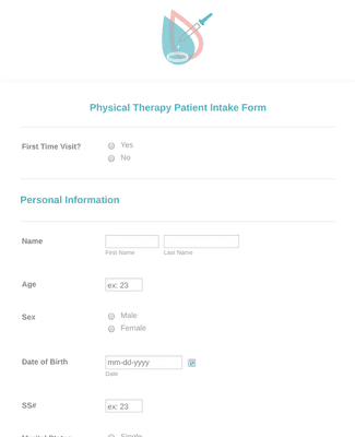 Form Templates: Physical Therapy Intake Form