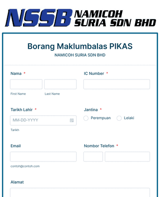 PIKAS NSSB Survey Form Template | Jotform