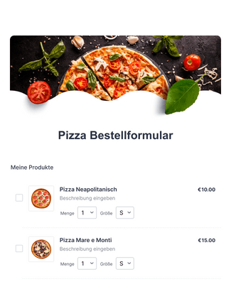 Kuchenfabrik Bestellformular Formularvorlage | Jotform
