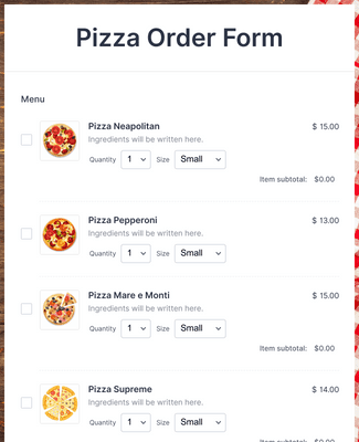 Pizza Order Form Template | Jotform