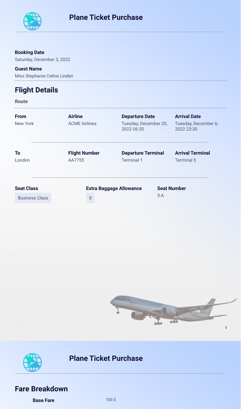 30 Editable Plane Ticket Templates Word PDF 43 OFF