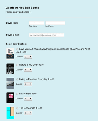 Poetry Book Order Form