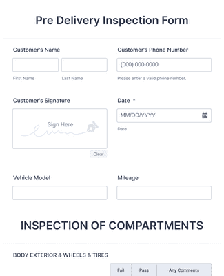Pre Operational Inspection Example Form Hoist Inspection Pre-Operation Checklist Form Template | Jotform