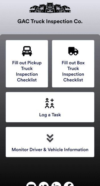 Pre Operational Truck Inspection App