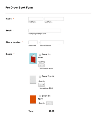 School Book Order Form Template | Jotform