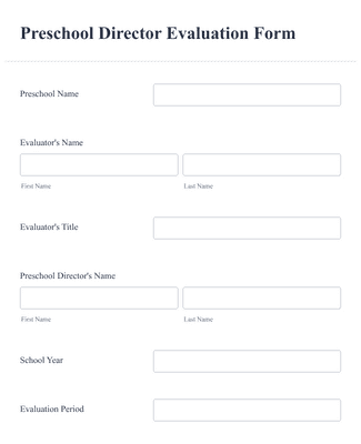 Preschool Director Evaluation Form Template | Jotform
