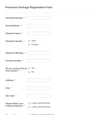 Course Registration Form Template | JotForm