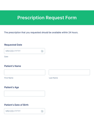Form Templates: Prescription Request Form