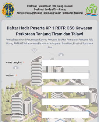 Form Templates: Presensi KP I RDTR OSS Batu Bara