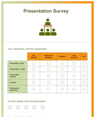 Presentation Survey Form Template | Jotform