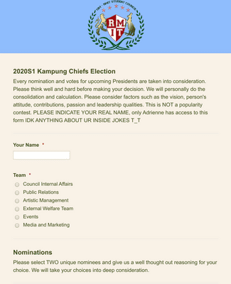 Presidential Election Form