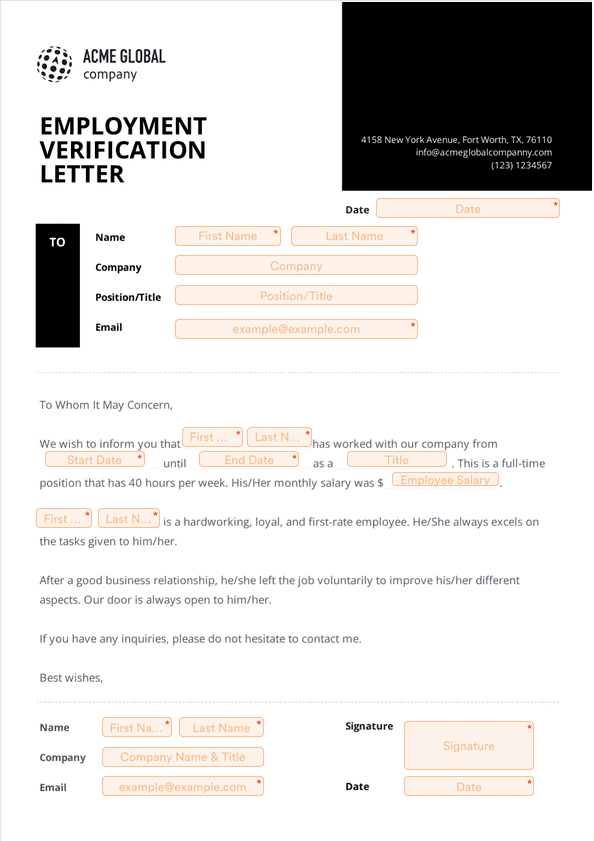 Landlord Verification Form Sign Templates Jotform