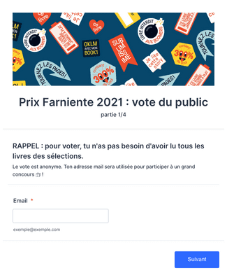 Prix Farniente 2021 : Vote du public