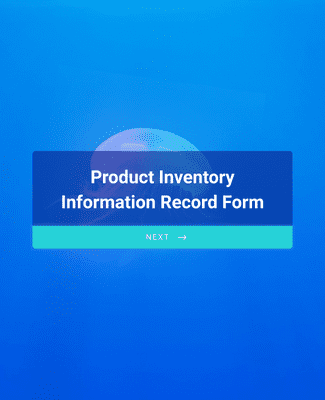 Form Templates: Product Inventory Information Record Form