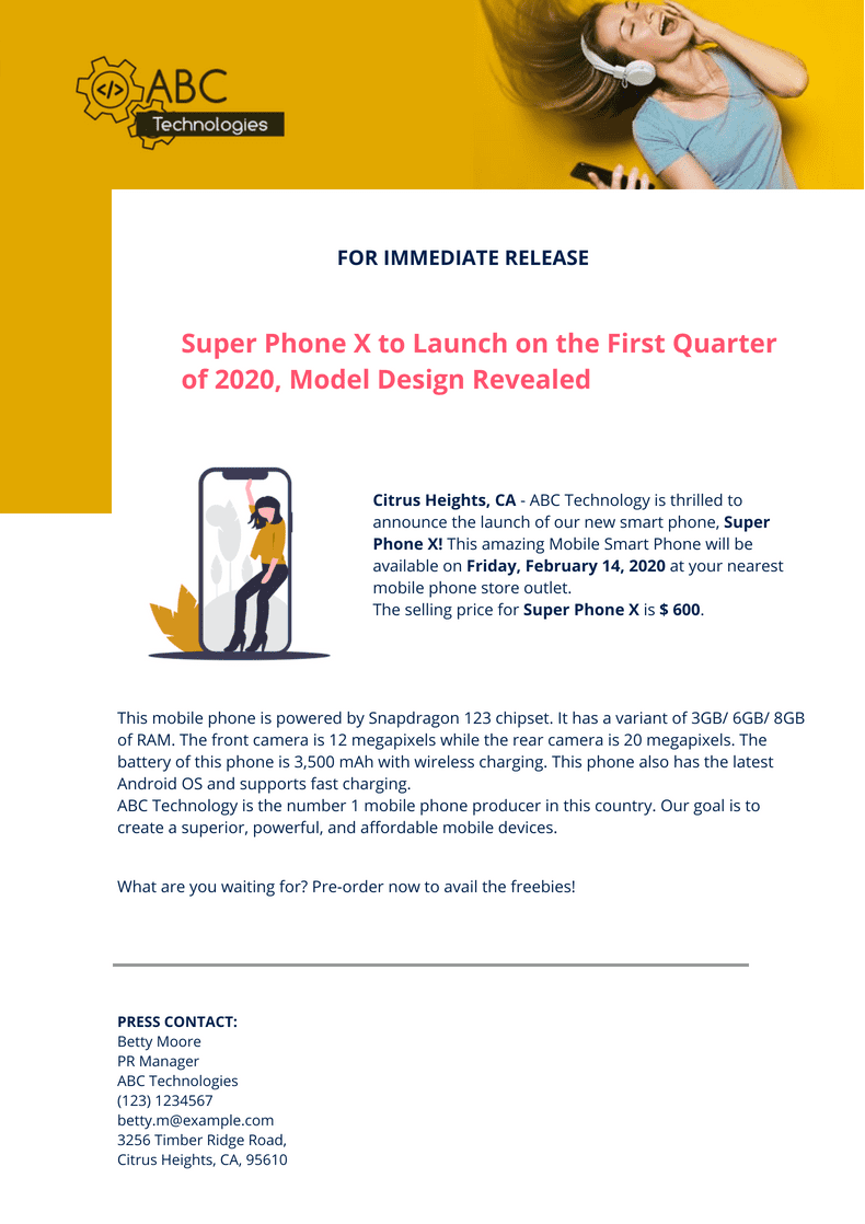 Product Launch Press Release Template PDF Templates Jotform Product Launch Press Release Template PDF Templates Jotform