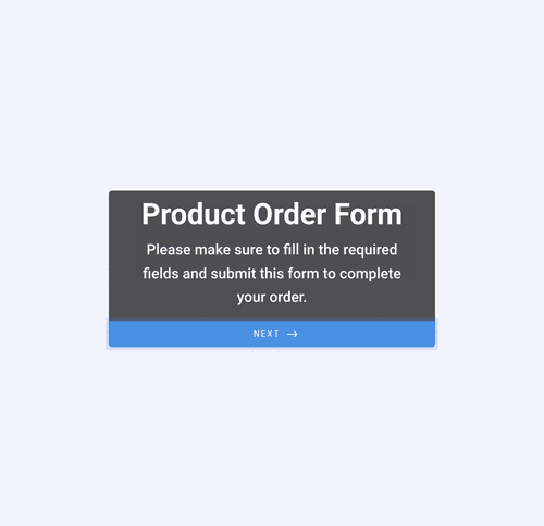 Form Templates: Product Order Form