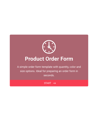 Product Order Form