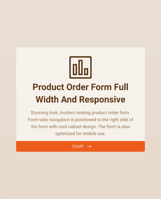 Product Order Form - Full Width and Responsive