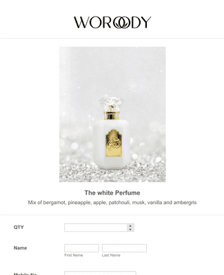 product purchase form (perfume)