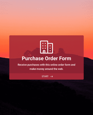 Form Templates: Product Purchase Order Form