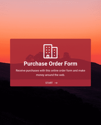 Product Purchase Order Form