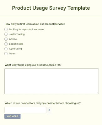 Product Overview Survey Form Template | Jotform