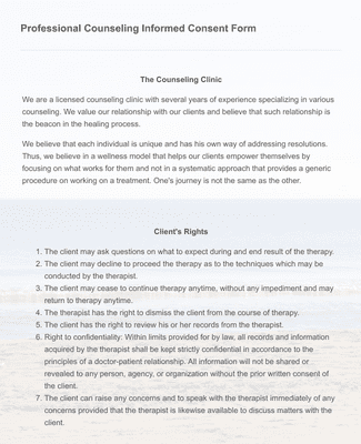 Therapy Informed Consent Form Template JotForm