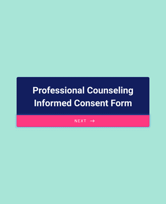 Form Templates: Professional Counseling Informed Consent Form