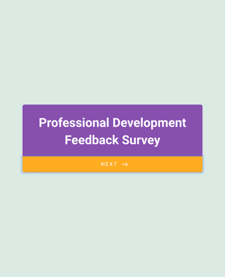 Professional Development Feedback Survey