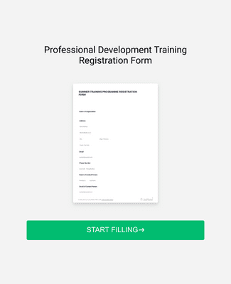 Professional Development Training Registration Form