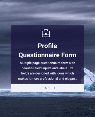 Form Templates: Profile Questionnaire Form
