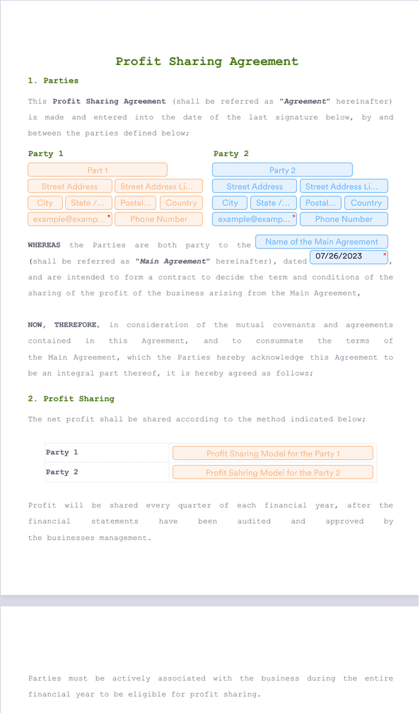 information sharing agreement template