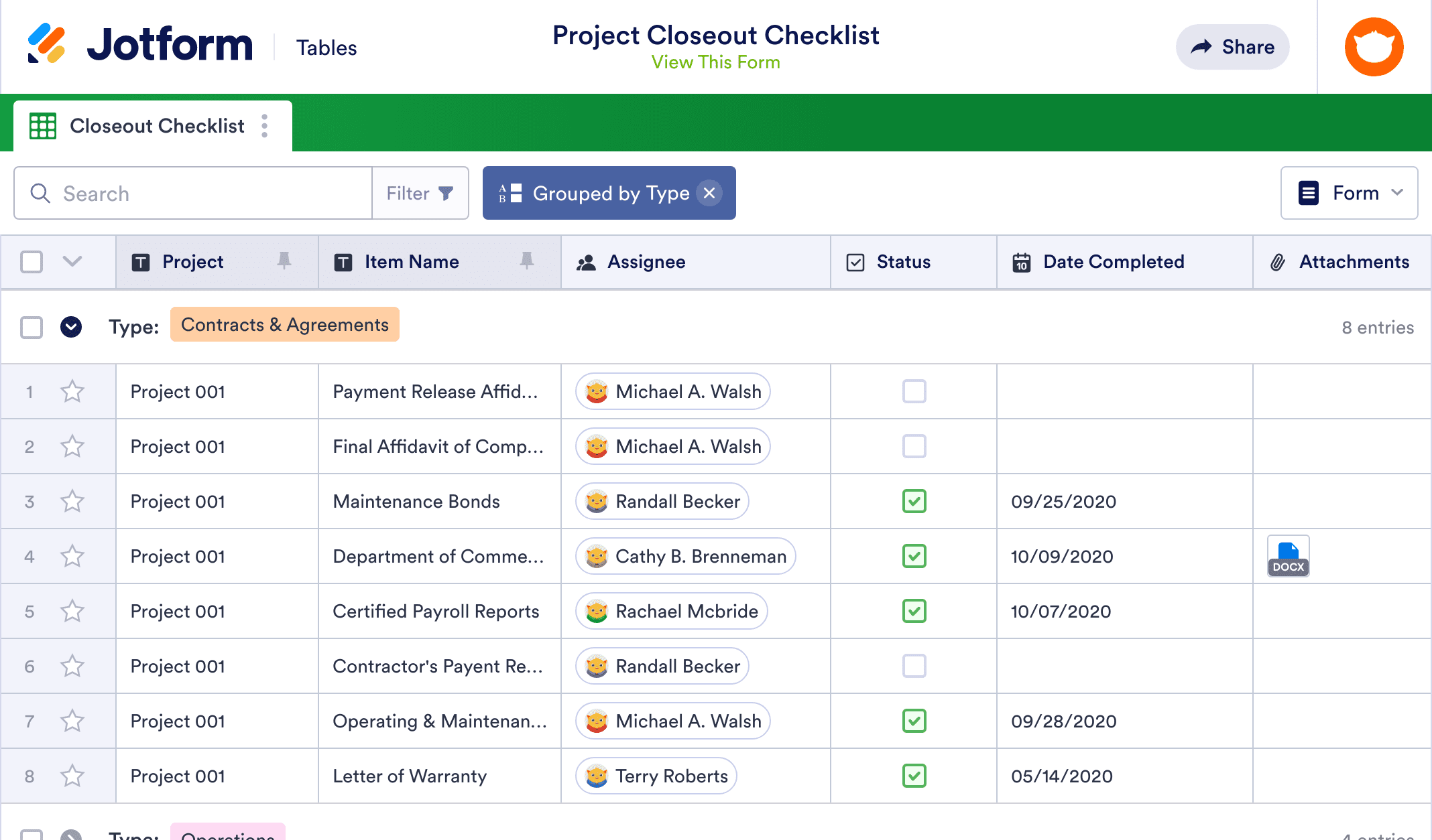 Project Closeout Checklist