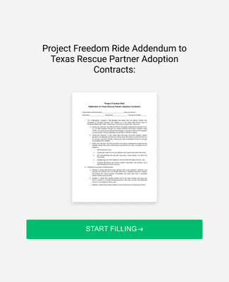 Project Freedom Ride Addendum to Texas Rescue Partner Adoption Contracts: