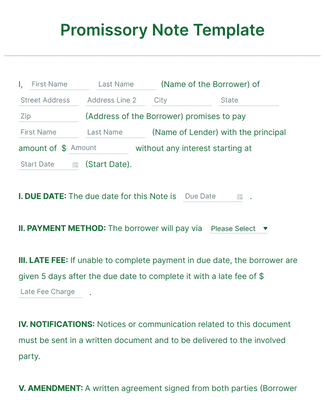 Promissory Note Template Form Template Jotform Promissory Note Template Form Template Jotform