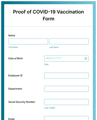 Proof of COVID-19 Vaccination Form Template | Jotform